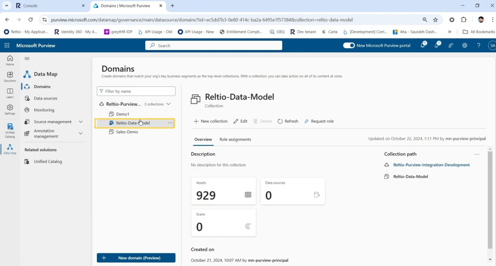 An image showing data modelling in Reltio platform