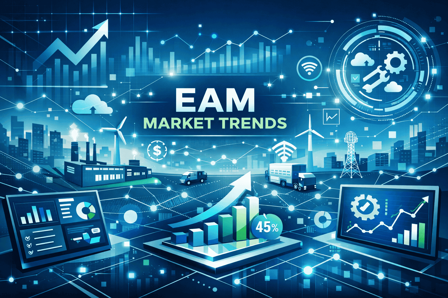 Graphs and data on EAM market trends