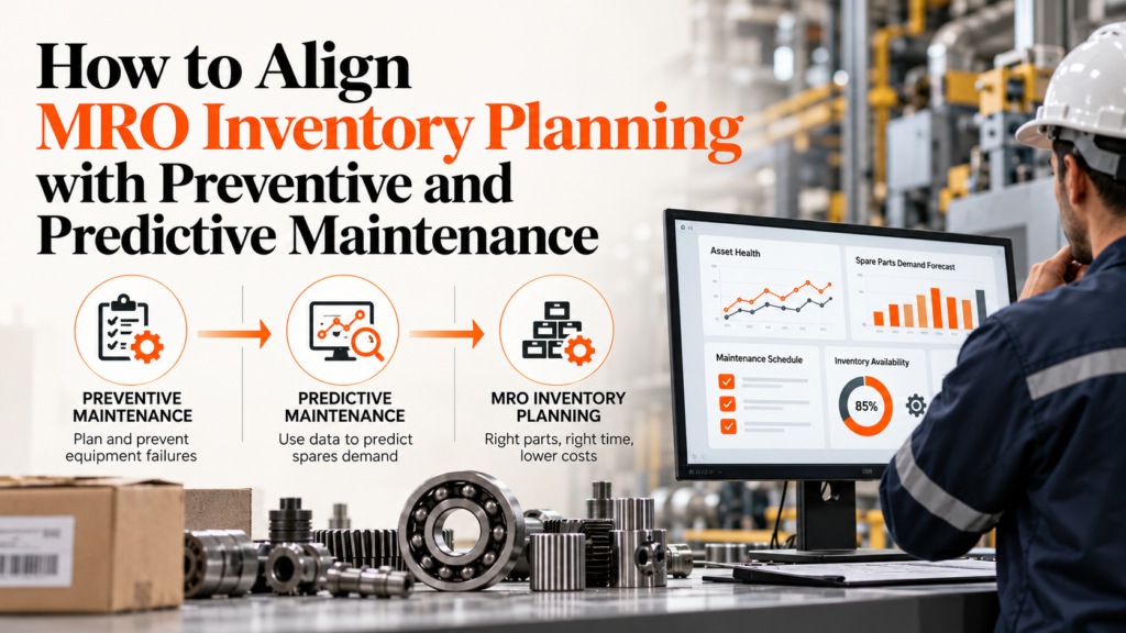 MRO inventory planning with preventive and predictive maintenance